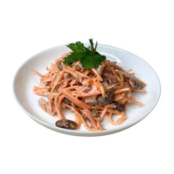 Салат с корейской морковью и фасолью